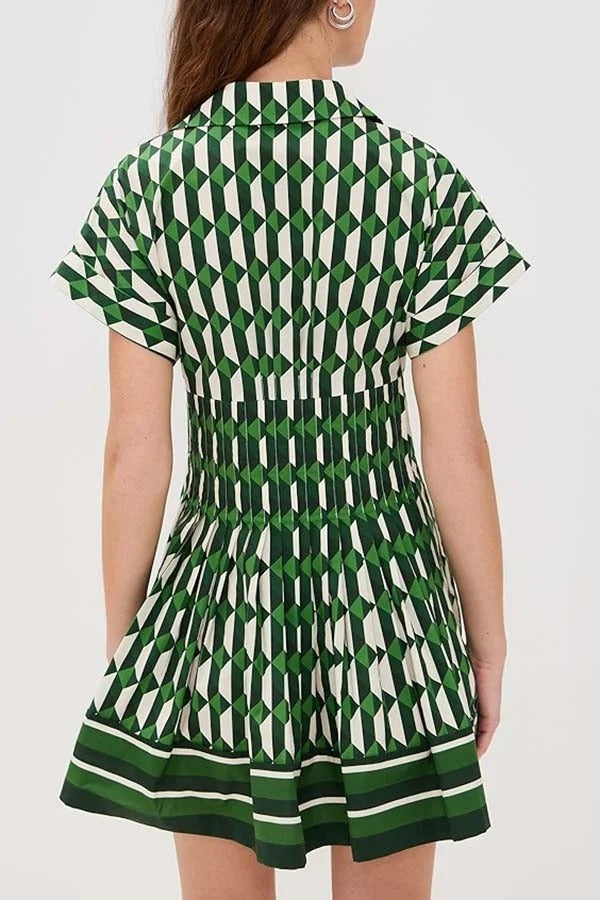Savannah Geo-Chic shirtjurk – Emerald Edition