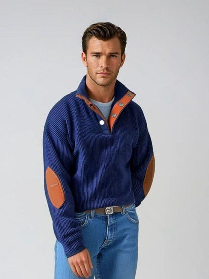 Sven geribbelde trui met knoopdetails