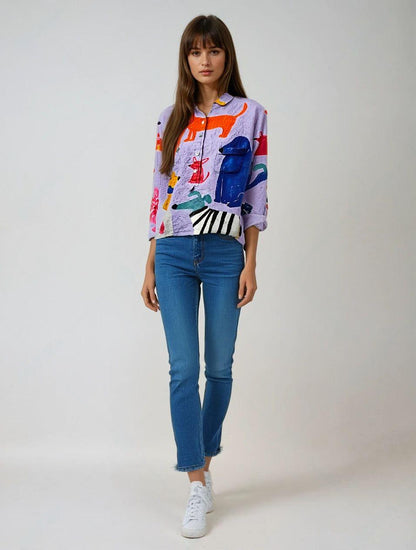 Klara™ - Damestanktop met honden