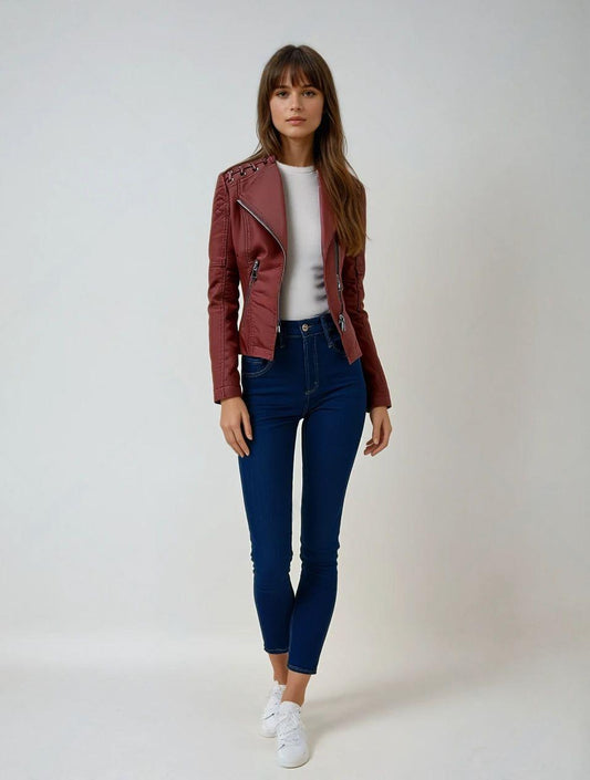 Stijlvol Leren Bikerjack - Tijdloos & Trendy