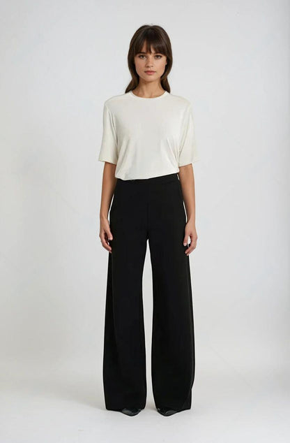 Harper Broek Met Wijde Pijpen - Zwart