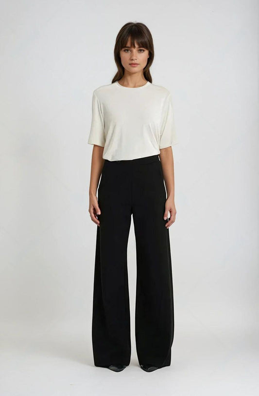Harper Broek Met Wijde Pijpen - Zwart