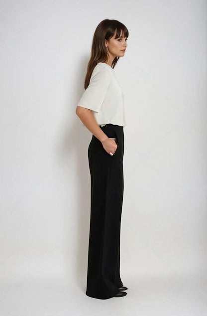 Harper Broek Met Wijde Pijpen - Zwart